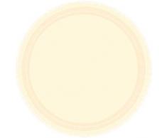 Amscan International 64015-57 Amscan Lot de 20 Assiettes en Papier Motif Vanille Crème 17,8 x 17,8 cm