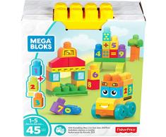 Mega Bloks Le Bus des Chiffres, jeu de blocs de construction, 45 pièces, jouet pour bébé et enfant de 1 à 5 ans, FBM80