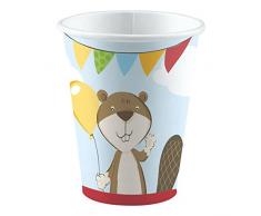 amscan- Fuchs und Biber Gobelet, 9903054, Multicolore, 250 ML