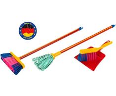 Klein - 6125 - Jeu dimitation - Set balai à franges, 3 pièces