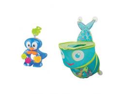 Ludi - 2240 - Coffret Pingouin - Jouets pour le Bain + Ludi - 40002 - Grand Filet De Bain - Poisson