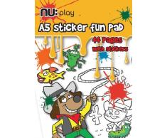 Nu Play Lot de 12 Blocs de Stickers A5