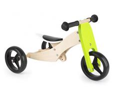Small Foot Trike 2 en 1 en Bois, Tricycle et draisienne en Un, entraîne Le Sens de l’équilibre Jouets, 11255, Multicolore