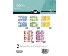 Maildor AE116O - Un sachet de gommettes Mosaïques 20 planches 16x21 cm, Pierres précieuses (2 200 stickers)