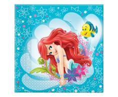 Disney Unique Party 71523 Princess Ariel Little Sirène Lot de 20 Serviettes en Papier