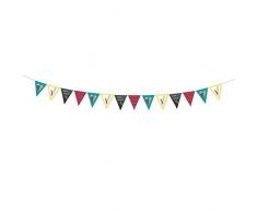 amscan 9904417 My School Start Chaîne de Fanion Multicolore 400 cm