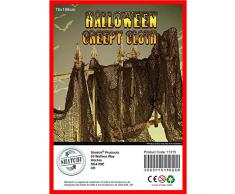 Shatchi HALLOWEEN-CREEPY-CLOTH-200 CM-1 PK Halloween Chiffon effrayant Portes Fenêtres Décoration Murale Plafond 200 cm Noir