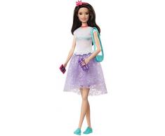 Barbie Princesse Adventure poupée Renée avec sac à main, mug et smartphone, jouet pour enfant, GML71
