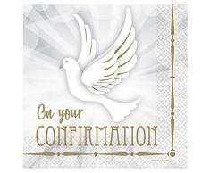 Amscan International 9904534 Amscan Lot de 16 serviettes de table imprimées Confirmation