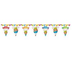Ptit Clown 40400 Guirlande - 15 Fanions Joyeux Anniversaire - Multicolore
