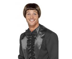 Smiffys Perruque de Coupe au Bol des années 90, Marron Unique