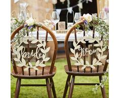 Ginger Ray CW-212 Chaise rustique pour mariée et marié
