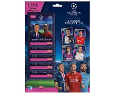 Topps UEFA Ligue des Champions Officiels Saison 2019-20 Mega 5 Paquets de 10 Autocollants (50 au Total), Couleur (C2S-MP4021)