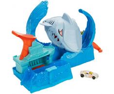 Hot Wheels City Color Shifter Robot Requin en Folie, coffret de jeu avec voiture qui change de couleur, jouet pour enfant, GJL12