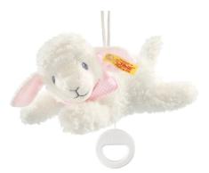 Steiff - 239649 - Doudou - Agneau Fais De Beaux Rêves avec Boîte À Musique - Rose