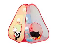 Relaxdays zelt bällebad, tente de jeu piscine à balles enfants Pop Up 50 boules dès 3 ans, coloré, 104 x 95 x 95 cm - 10024754 - version allemande