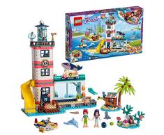 LEGO- Le Centre de Sauvetage du Phare, Friends, 2 Mini Poupées et 5 Figurines dAnimaux Jouet pour Fille et Garçon à Partir de 6 Ans et Plus, Jeux de Construction, 41380, Multicolore