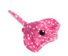 Aurora - 29186 - Peluche - Ray la Raie-Léopard - YouHou et Ses Amis Aquatiques - Taille M - Rose