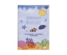 Interdruk Maa4 Wś livre de coloriage A4 16 avec stickers Monde sous - marin, Multicolore - version anglaise