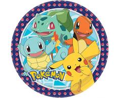 8 assiettes en carton Pokemon 23cm