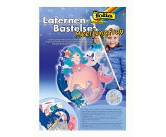 Folia 94112 Kit de Bricolage en Forme de sirène Env. 25 x 28 x 11 cm Kit Complet pour créer Une Belle Lanterne colorée