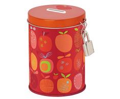 Sigikid - 24737 Enfant Fille - Tirelire Fantaisie Métal/Rouge - Apfelherz
