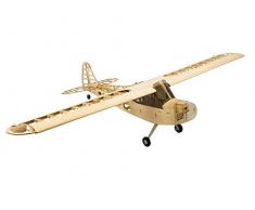 Jamara 006148-Piper J3 1200 mm CNC Lasercut Kit-Boîte en Bois, Ailes nervurés, Coupe Laser Maquette davion, 6148