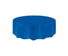 Unique Party - 50030 - Nappe Ronde en Plastique - 2,13 m - Bleu Roi