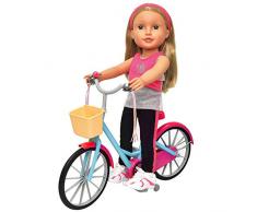 The New York Doll Collection E133 Vélo pour poupée avec Serpentine et Panier pour poupées de 45,7 cm