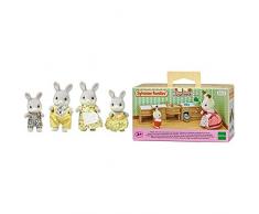 SYLVANIAN FAMILIES - 3134 - Famille Lapin - Mini Poupée & 5222 - Cuisine Aménagée