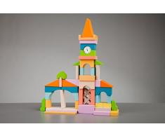 Cubika 11360 Jouet de Construction, Jouet en Bois, Toys,, Cubes en Bois, après Jouet, motricité Jouet à Tirer, Multicolore