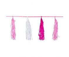 Folat Bébé Tassel Guirlande fanions – 3 Metre – Rose Clair