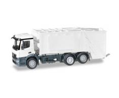 Herpa- Mercedes Benz Antos Camion Poubelle Maquettes, 12928, Blanc