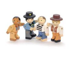 JeuJura - 8084 - Jouet en bois - construction - Personnages Far West
