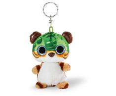 NICI - Porte-Clés Peluche Tigre NICIdoos - Grands Yeux Brillants - Collection Bubble - Awood Classic - Taille 9 cm
