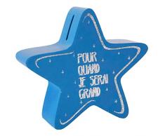 Enesco- Tirelire Etoiles Garcon, 700186, Bleu