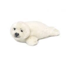 WWF - Peluche Bébé Phoque - Douce et Souple - Couleur Crème - Normes CE - Hauteur 24 cm