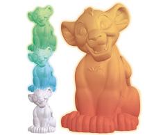 Lexibook- Veilleuse Couleur Simba Le Roi Lion, Décoration Lumineuse Multicolore Chambre Enfants Disney avec Timer, NLJ105AN