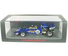 Spark- Voiture Miniature de Collection, S7142, Bleu/Blanc