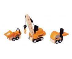 PlanToys - PT6087 - Jouet en bois - Véhicule - Véhicules de Construction