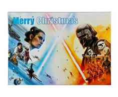 Undercover SWDD8023 Disney, Episode 9, Luke Skywalker, Kylo Ren, Chewbacca, Dark Vader, Stormtrooper Calendrier de lAvent pour Enfants avec 24 Surprises Motif Star Wars 45 x 32 x 3 cm, Multicolore