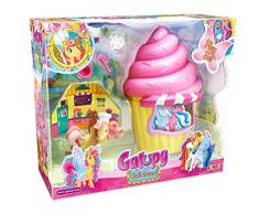 CRAZE Galupy Cafe Crema Set de Jeu avec Figurine de Chevaux avec Ailes dorées et Bonnet de Cuisine Multicolore