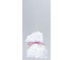 Rulke Rulke010503 Lampe à Suspension avec Tissu Blanc et coloré Nœud