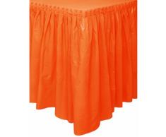 Unique Party - 50049 - Jupe de Table en Plastique - 4,2 m - Orange