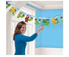 Amscan International Guirlande danniversaire à âge Personnalis&Eacute 9901446 1,7 m X 14 cm Télétubbies