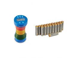 Learning Resources Time Tracker Minuteur et horloge visuelle & AmazonBasics Lot de 20 piles alcalines Type AA 1,5 V 2875 mAh (design variable)