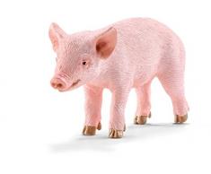 Schleich- Figurine Cochonnet Debout Farm World, 13783, Multicolore