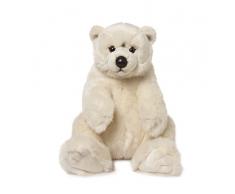 WWF - Peluche Ours Polaire - Peluche Réaliste avec de Nombreux Détails Ressemblants - Douce et Souple - Normes CE - Assis - Hauteur 22 cm