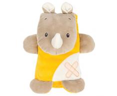 Nattou Doudou dActivité Rhinocéros, Buddiezzz, 22 x 18 x 9 cm, Brun/Jaune