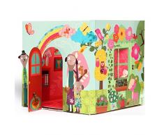 Mon Petit Art - Maison de Poupée Pliable Style Villa avec Stickers - A partir de 3 ans